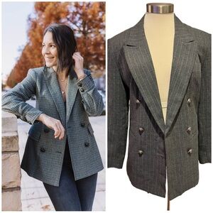 Double breasted blazer with metallic pinstripes — Vintage Breckenridge